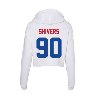 SMU - NCAA Football : Jalen Shivers - Women's Crop Fleece Hoodie-1
