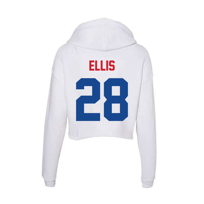 SMU - NCAA Men's Soccer : Anden Ellis - Women's Crop Fleece Hoodie-1