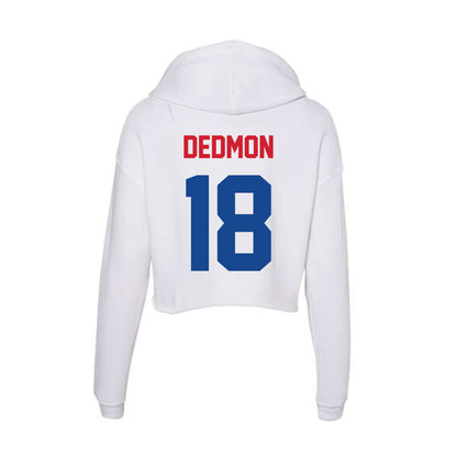 SMU - NCAA Women's Soccer : Ryann Dedmon - Women's Crop Fleece Hoodie-1