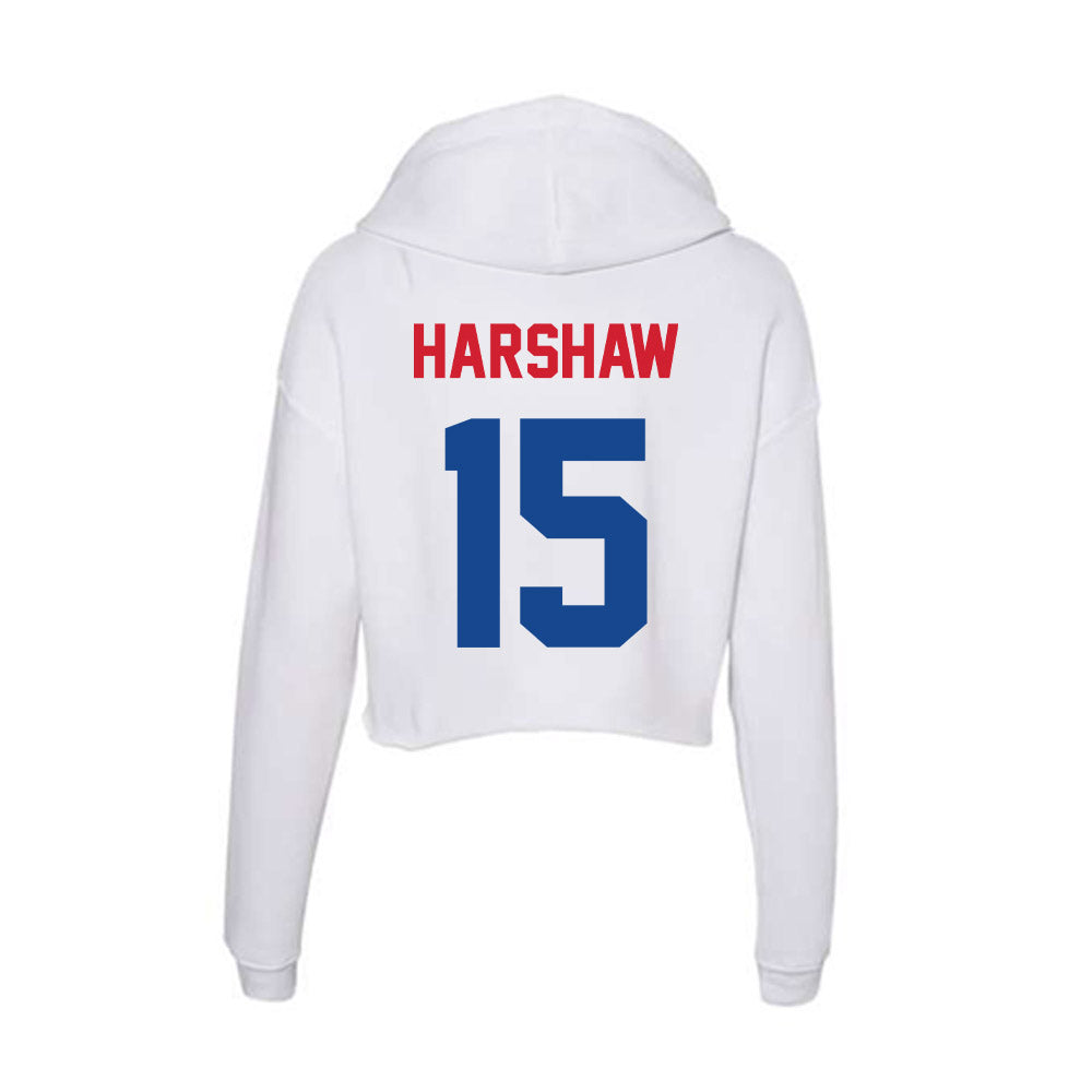 SMU - NCAA Men's Soccer : Nick Harshaw - Women's Crop Fleece Hoodie-1