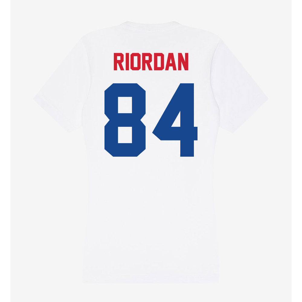 SMU - NCAA Football : Tripp Riordan - Women's V-Neck T-Shirt-1