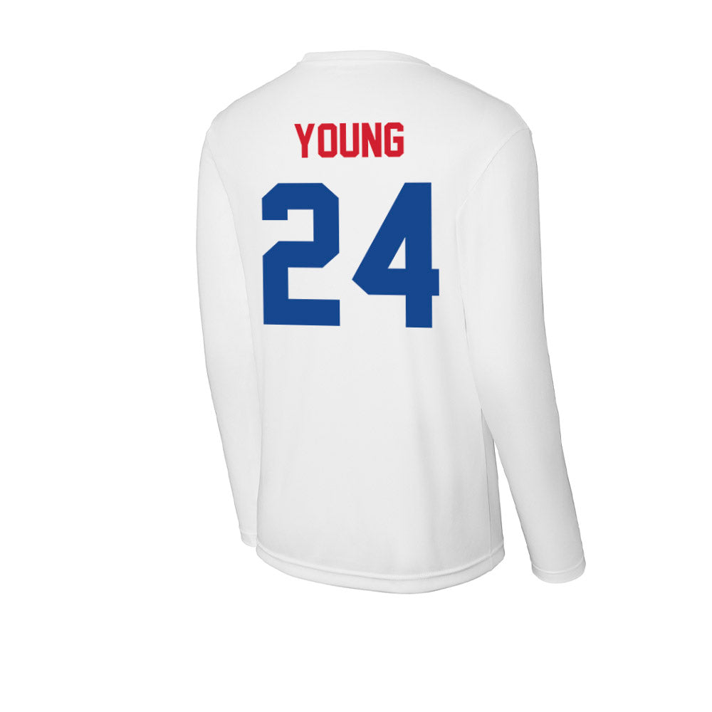 SMU - NCAA Football : Izayah Young - Activewear Long Sleeve T-Shirt-1