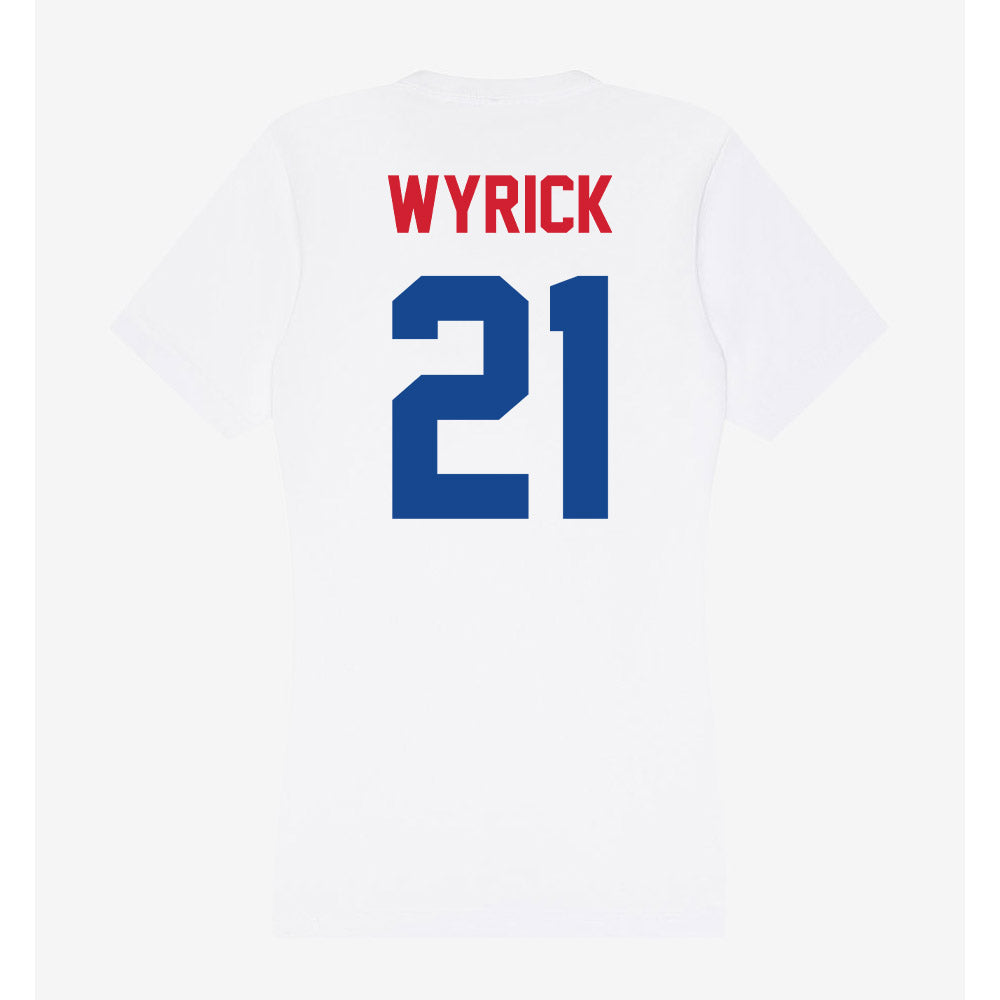 SMU - NCAA Football : Jimmy Wyrick - Women's V-Neck T-Shirt-1