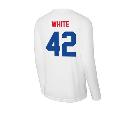 SMU - NCAA Women's Basketball : Roxy White - Activewear Long Sleeve T-Shirt-1