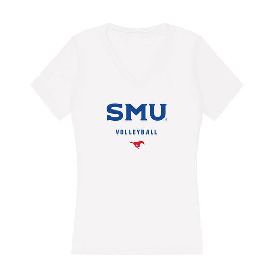 SMU - NCAA Women's Volleyball : Ellie Moore - Women's V-Neck T-Shirt-0
