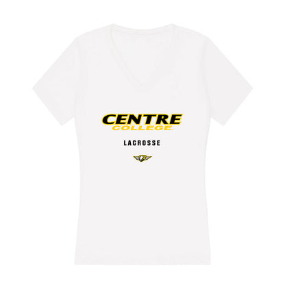 Centre College - NCAA Men's Lacrosse : Vassar Barney - Women's V-Neck T-Shirt-0