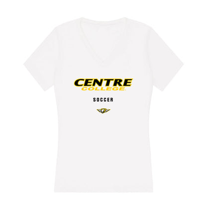 Centre College - NCAA Women's Soccer : Ella Mann - Women's V-Neck T-Shirt-0
