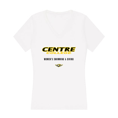 Centre College - NCAA Women's Swimming & Diving : Abigail Jacobs - Women's V-Neck T-Shirt-0