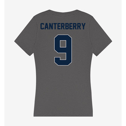 Xavier - NCAA Baseball : Donavan Canterberry - Women's V-Neck T-Shirt-1