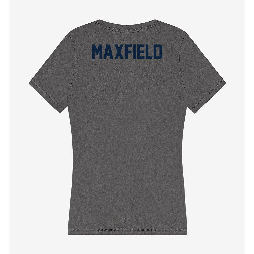 Xavier - NCAA Women's Swimming & Diving : Ella Maxfield - Women's V-Neck T-Shirt-1