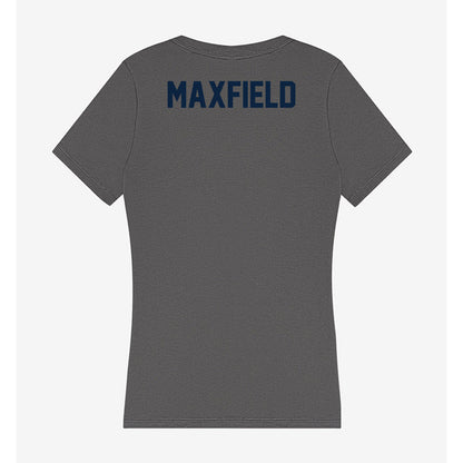 Xavier - NCAA Women's Swimming & Diving : Ella Maxfield - Women's V-Neck T-Shirt-1