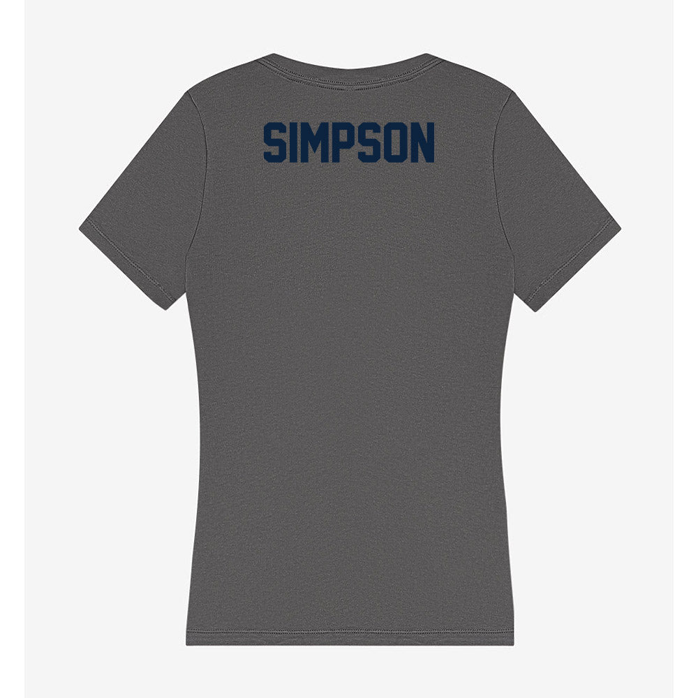 Xavier - NCAA Men's Swimming & Diving : Walker Simpson - Women's V-Neck T-Shirt-1