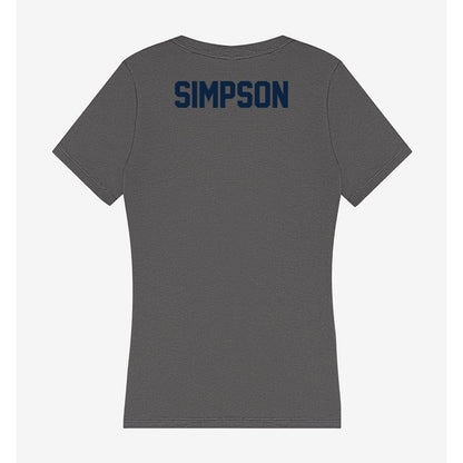 Xavier - NCAA Men's Swimming & Diving : Walker Simpson - Women's V-Neck T-Shirt-1