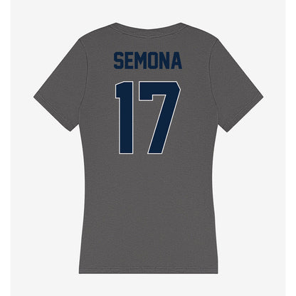 Xavier - NCAA Women's Volleyball : Gabby Semona - Women's V-Neck T-Shirt-1