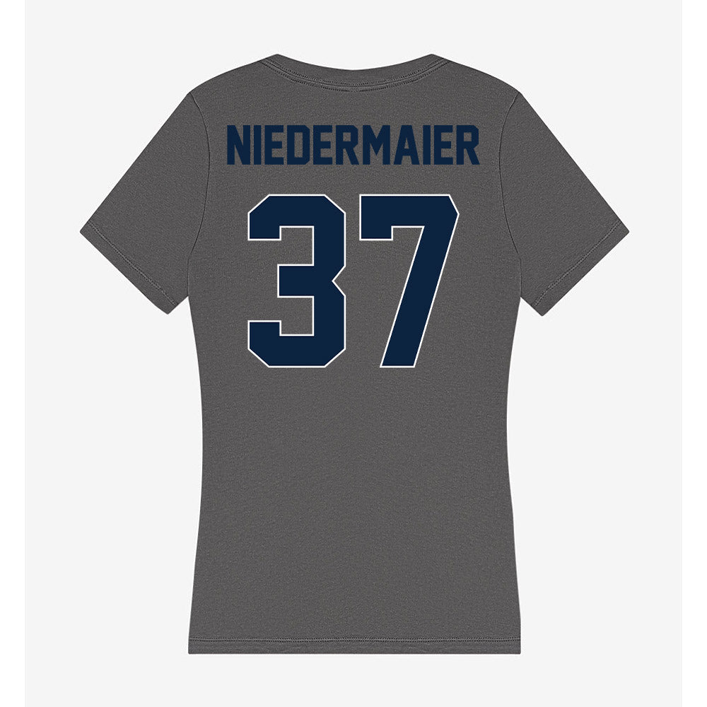 Xavier - NCAA Baseball : Roger Niedermaier - Women's V-Neck T-Shirt-1