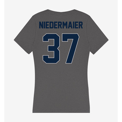 Xavier - NCAA Baseball : Roger Niedermaier - Women's V-Neck T-Shirt-1