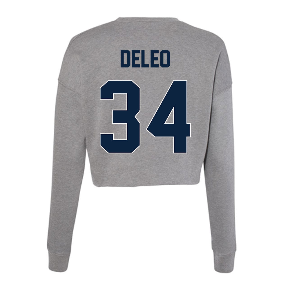 Xavier - NCAA Baseball : Asher DeLeo - Women's Cropped Crew Fleece-1