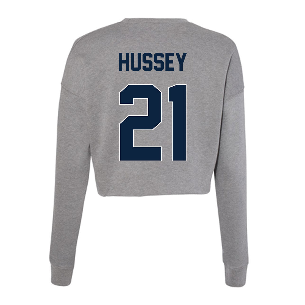 Xavier - NCAA Baseball : Ryan Hussey - Women's Cropped Crew Fleece-1