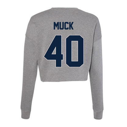 Xavier - NCAA Baseball : Karter Muck - Women's Cropped Crew Fleece-1