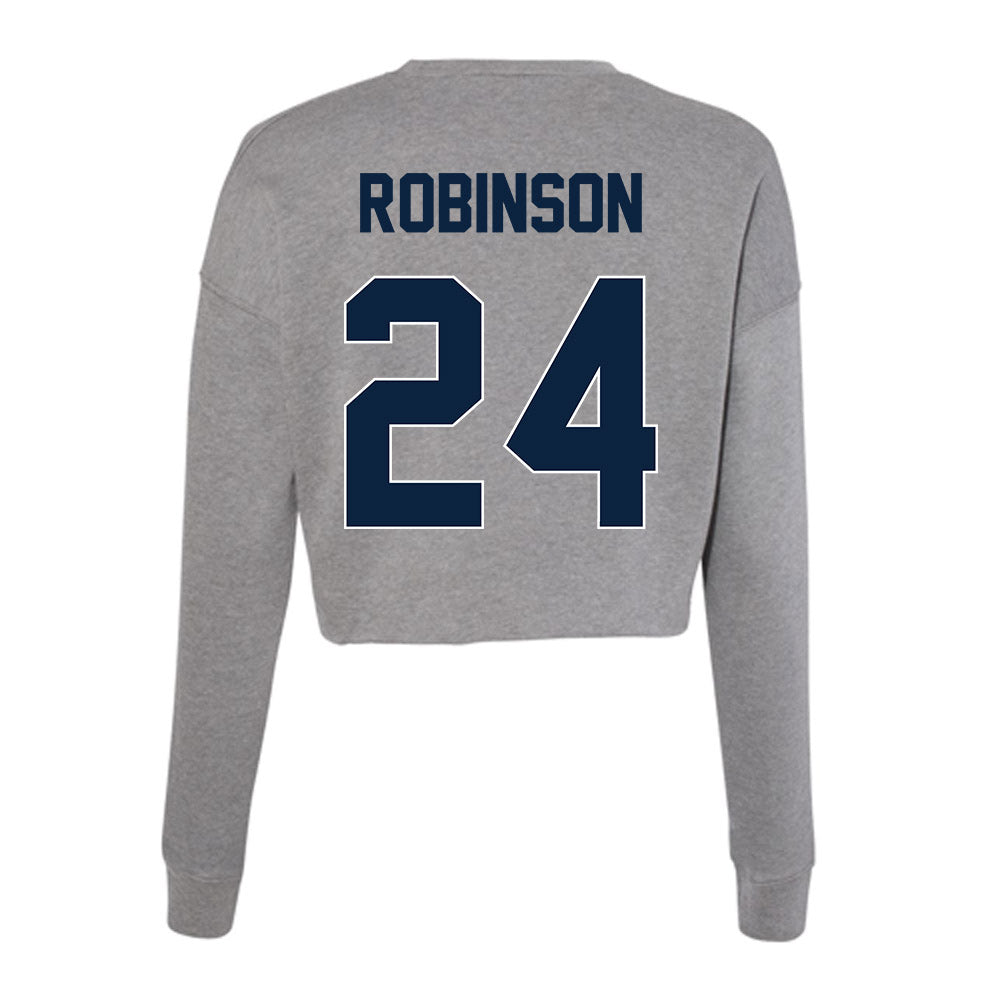 Xavier - NCAA Baseball : Cooper Robinson - Women's Cropped Crew Fleece-1