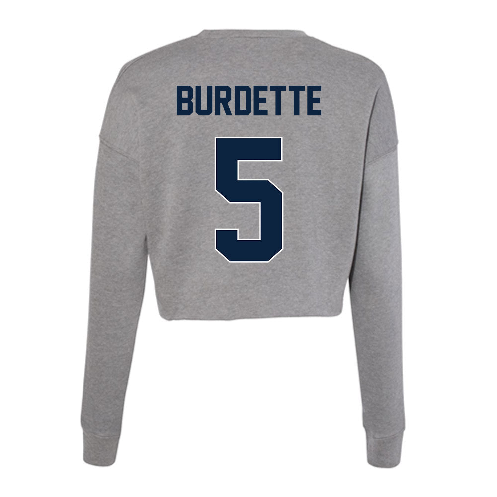 Xavier - NCAA Baseball : Clay Burdette - Women's Cropped Crew Fleece-1