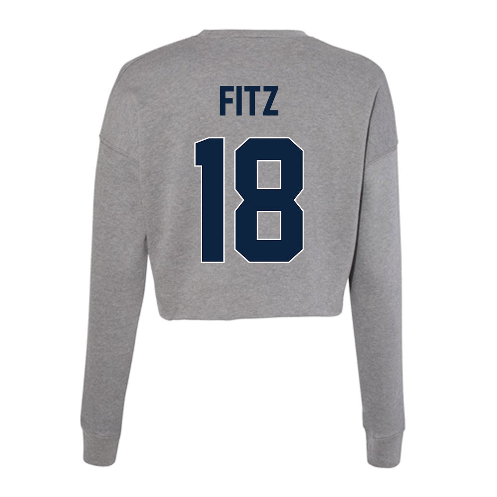 Xavier - NCAA Baseball : Jonathan Fitz - Women's Cropped Crew Fleece-1