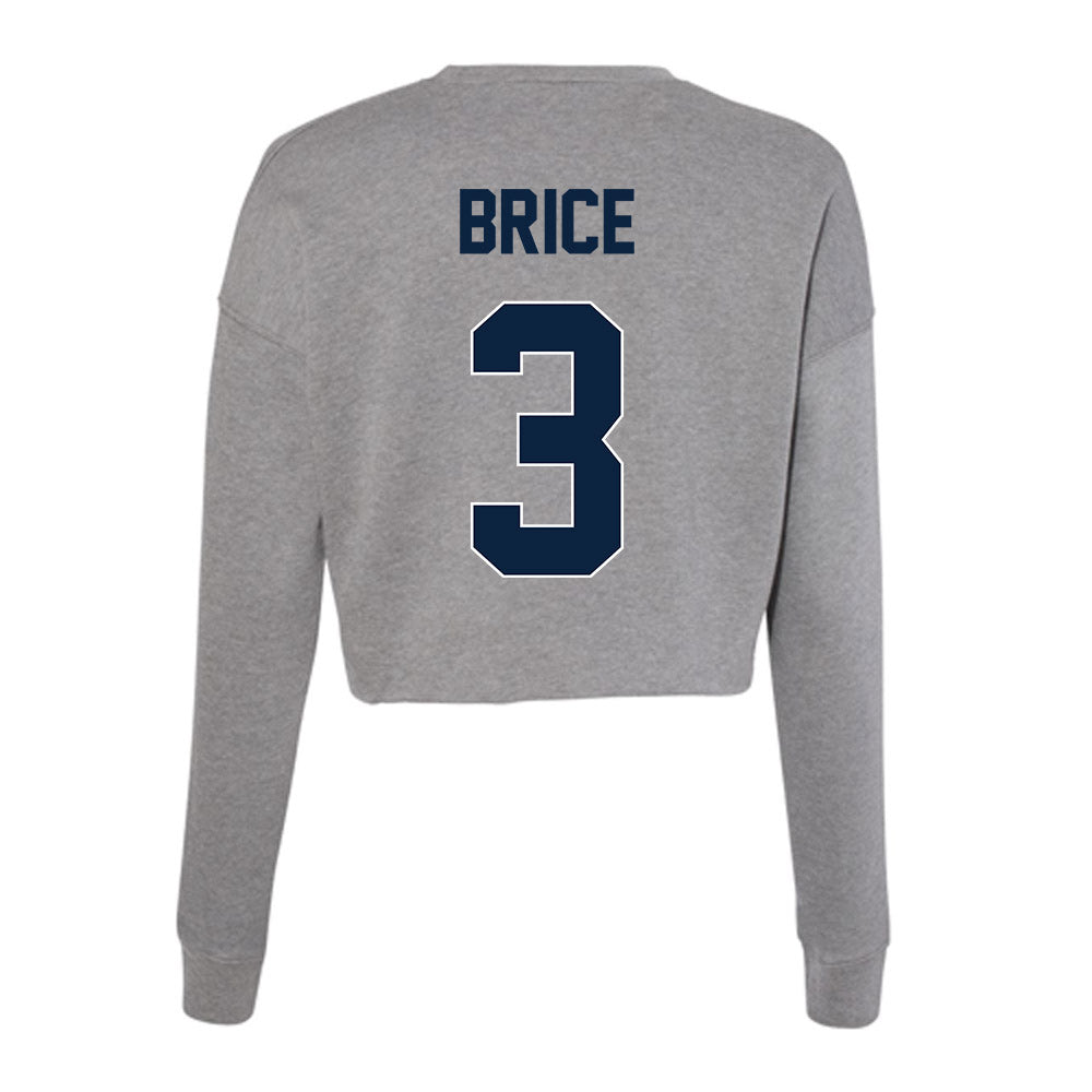 Xavier - NCAA Men's Soccer : Nolan Brice - Women's Cropped Crew Fleece-1
