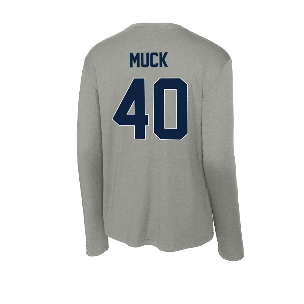 Xavier - NCAA Baseball : Karter Muck - Activewear Long Sleeve T-Shirt-1