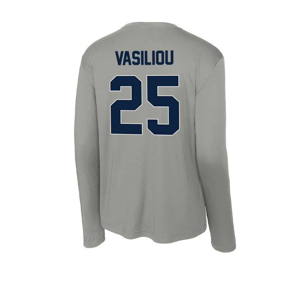 Xavier - NCAA Baseball : Evan Vasiliou - Activewear Long Sleeve T-Shirt-1