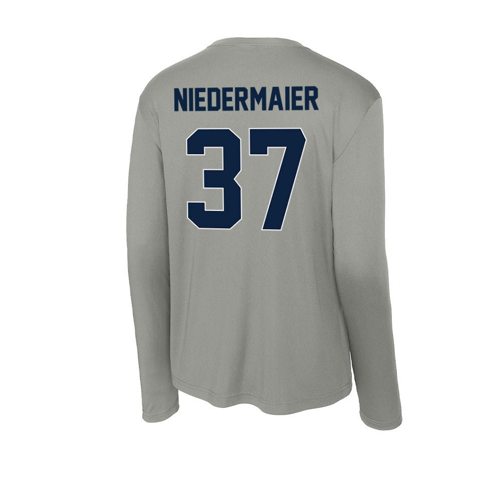 Xavier - NCAA Baseball : Roger Niedermaier - Activewear Long Sleeve T-Shirt-1