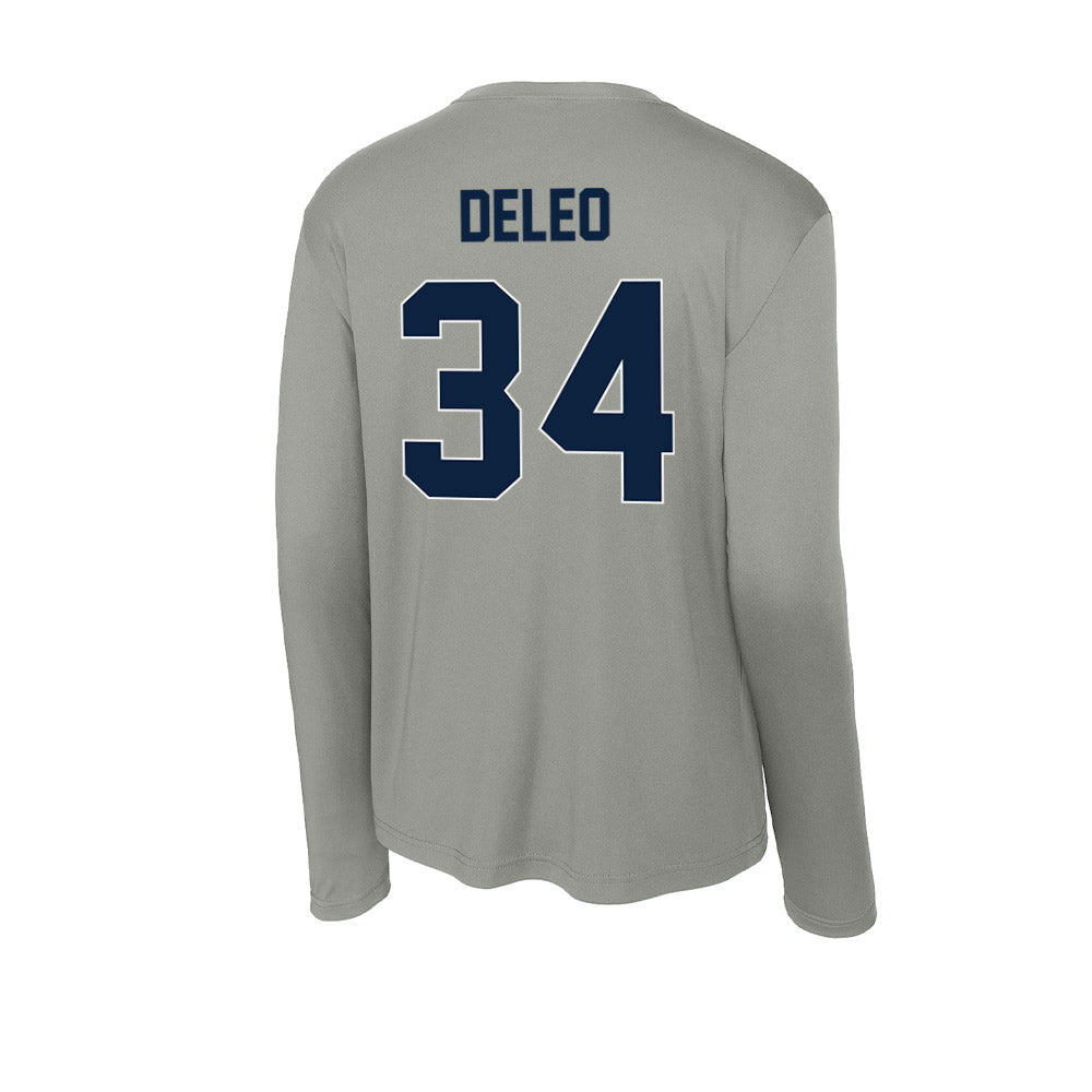 Xavier - NCAA Baseball : Asher DeLeo - Activewear Long Sleeve T-Shirt-1