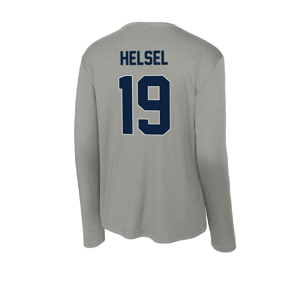 Xavier - NCAA Baseball : Garrett Helsel - Activewear Long Sleeve T-Shirt-1