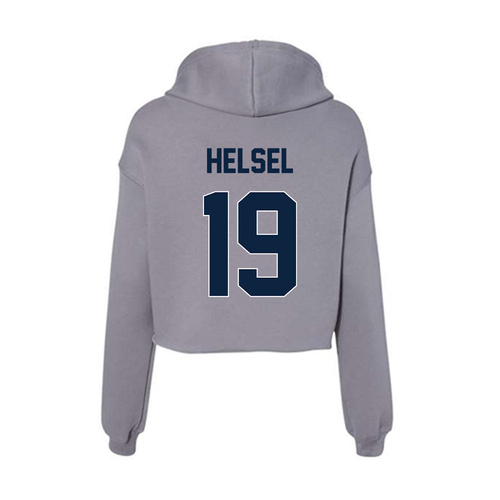 Xavier - NCAA Baseball : Garrett Helsel - Women's Crop Fleece Hoodie-1