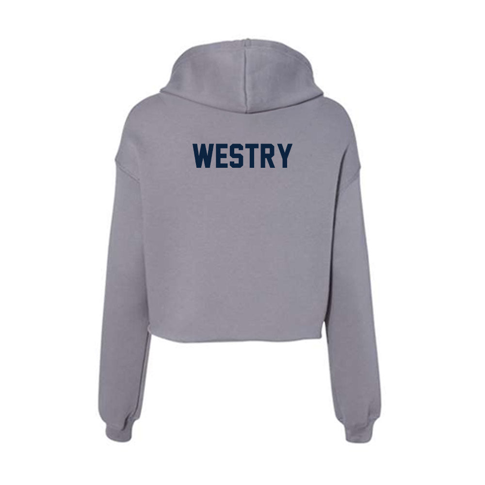Xavier - NCAA Men's Basketball : Chance Westry - Women's Crop Fleece Hoodie-1