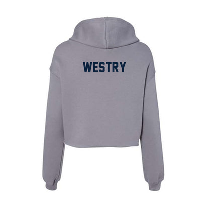 Xavier - NCAA Men's Basketball : Chance Westry - Women's Crop Fleece Hoodie-1