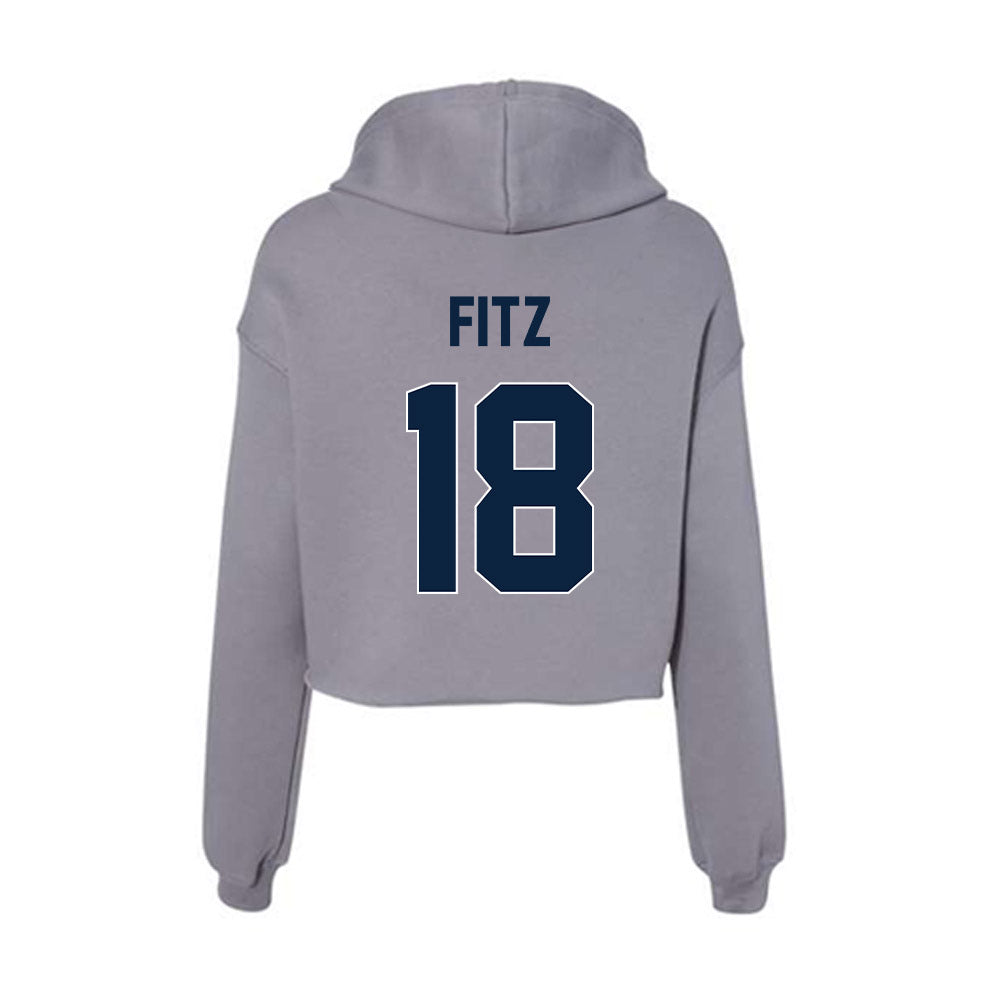 Xavier - NCAA Baseball : Jonathan Fitz - Women's Crop Fleece Hoodie-1