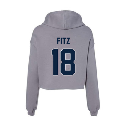 Xavier - NCAA Baseball : Jonathan Fitz - Women's Crop Fleece Hoodie-1