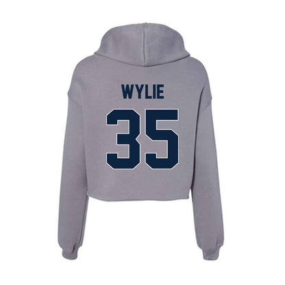 Xavier - NCAA Baseball : Jon Wylie - Women's Crop Fleece Hoodie-1