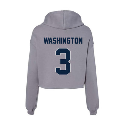 Xavier - NCAA Men's Basketball : Tru Washington - Women's Crop Fleece Hooded Sweatshirt-1