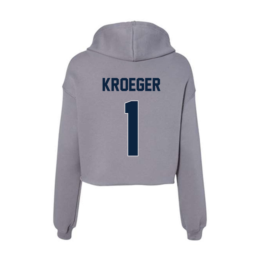Xavier - NCAA Women's Volleyball : Sadie Kroeger - Women's Crop Fleece Hoodie-1