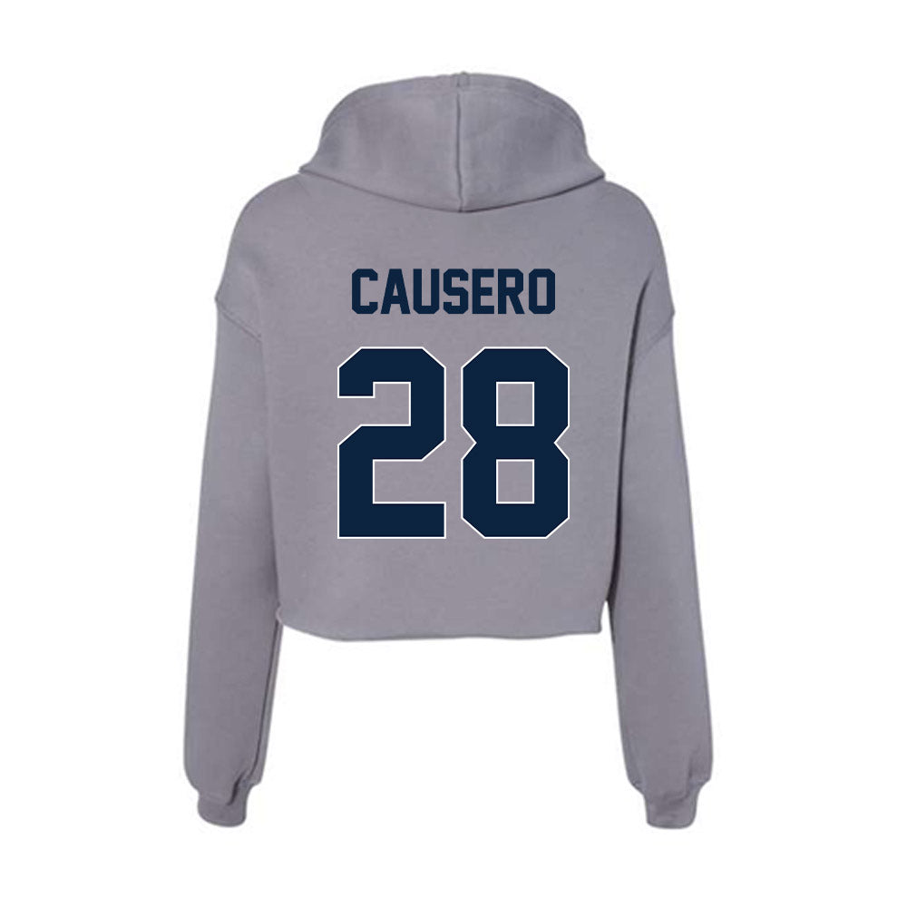 Xavier - NCAA Baseball : Lincoln Causero - Women's Crop Fleece Hoodie-1