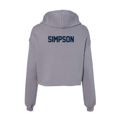 Xavier - NCAA Men's Swimming & Diving : Walker Simpson - Women's Crop Fleece Hoodie-1