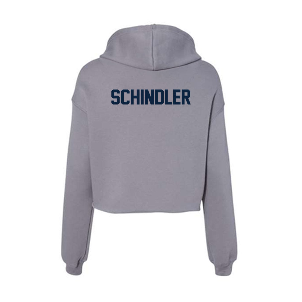 Xavier - NCAA Men's Track & Field : Luke Schindler - Women's Crop Fleece Hoodie-1