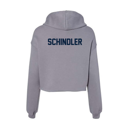 Xavier - NCAA Men's Track & Field : Luke Schindler - Women's Crop Fleece Hoodie-1
