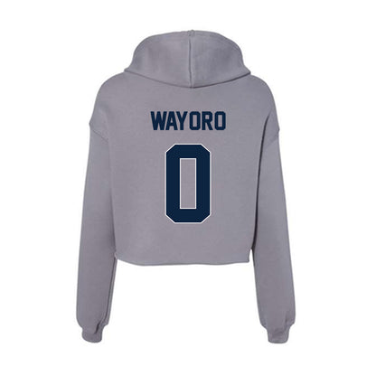 Xavier - NCAA Men's Soccer : Immanuel Wayoro - Women's Crop Fleece Hoodie-1