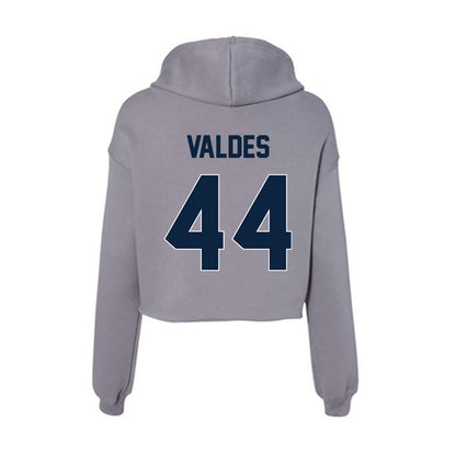 Xavier - NCAA Baseball : Jorge Valdes - Women's Crop Fleece Hoodie-1