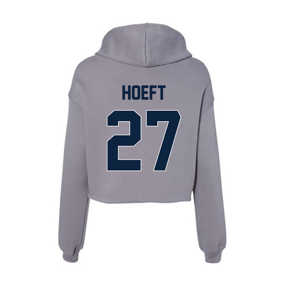 Xavier - NCAA Baseball : Sam Hoeft - Women's Crop Fleece Hoodie-1