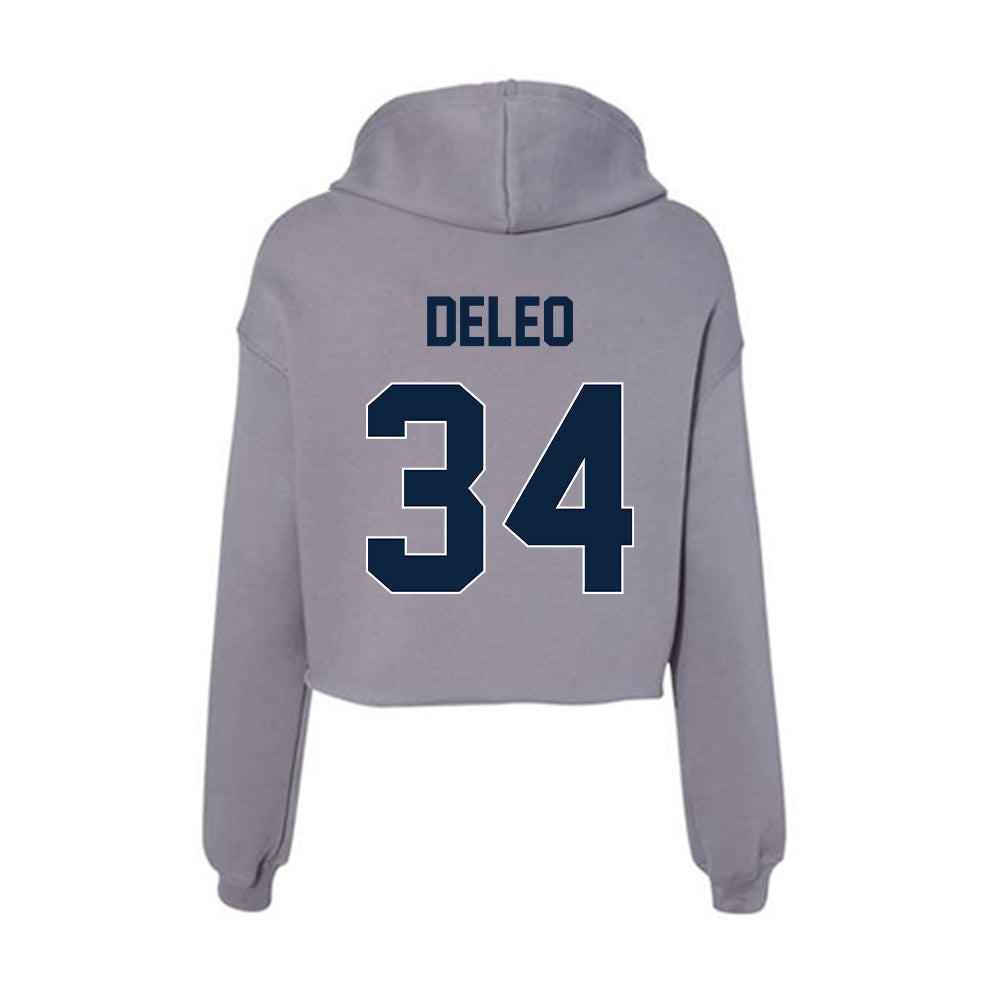 Xavier - NCAA Baseball : Asher DeLeo - Women's Crop Fleece Hoodie-1