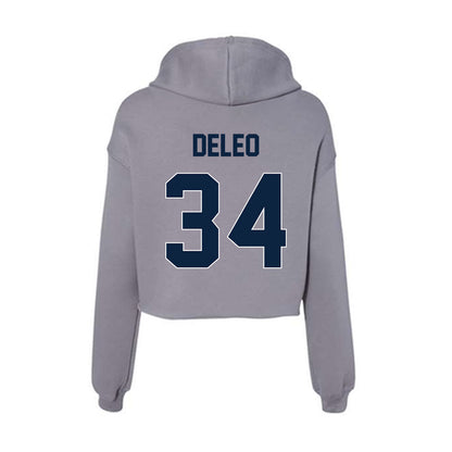 Xavier - NCAA Baseball : Asher DeLeo - Women's Crop Fleece Hoodie-1
