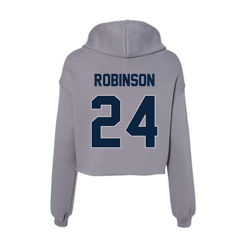 Xavier - NCAA Baseball : Cooper Robinson - Women's Crop Fleece Hoodie-1